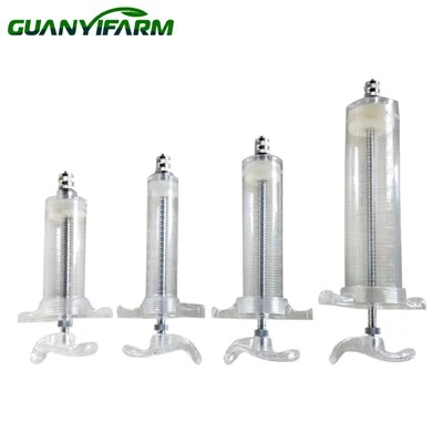 Xeringa d'acer de plàstic veterinari